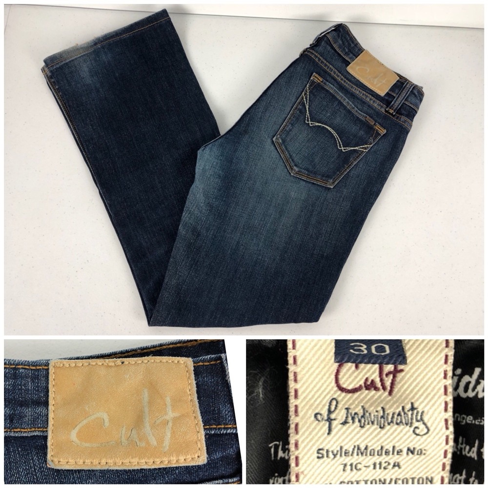 Cult Of Individuality Womens 30 X 29 Jeans Cotton Blend Vixen Curvy 71C 112A